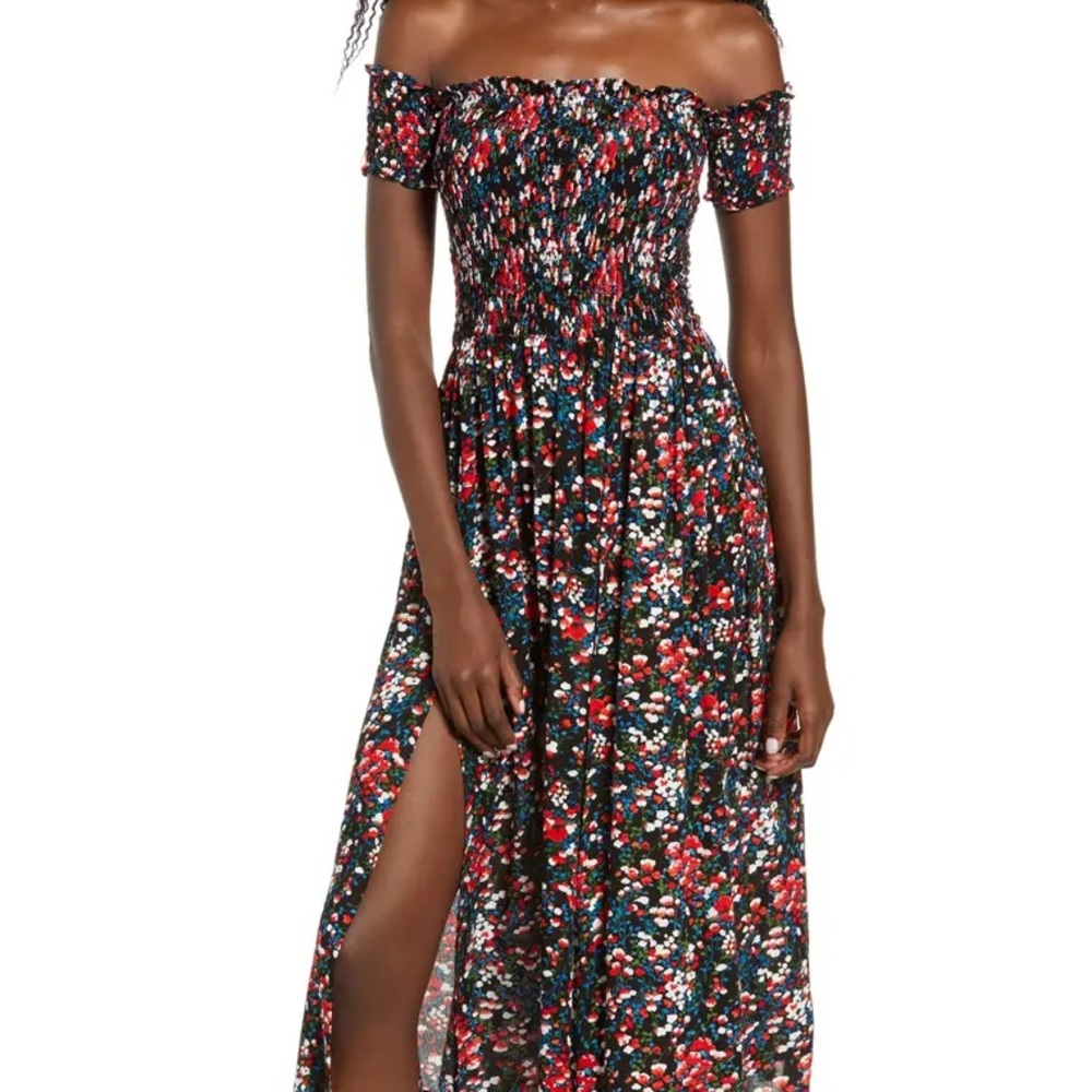 View from the meadow off the shoulder dress LULUS